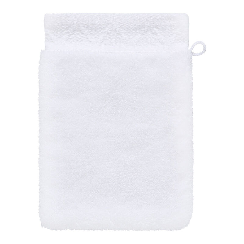 Wash mitt Caresse White 15x22 100% cotton, , hi-res image number 0