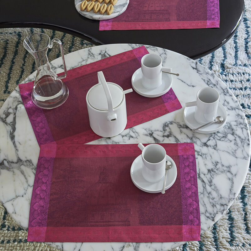 Placemat Symphonie Baroque Maroon 54x38 100% linen, , hi-res image number 0