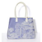 Shoulder bag Paysage Blue  100% cotton, acrylic coating. Garnish: Cattle leather, , hi-res image number 1