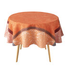 Tablecloth Escapade Tropicale Orange 120x120 100% linen, , hi-res image number 1