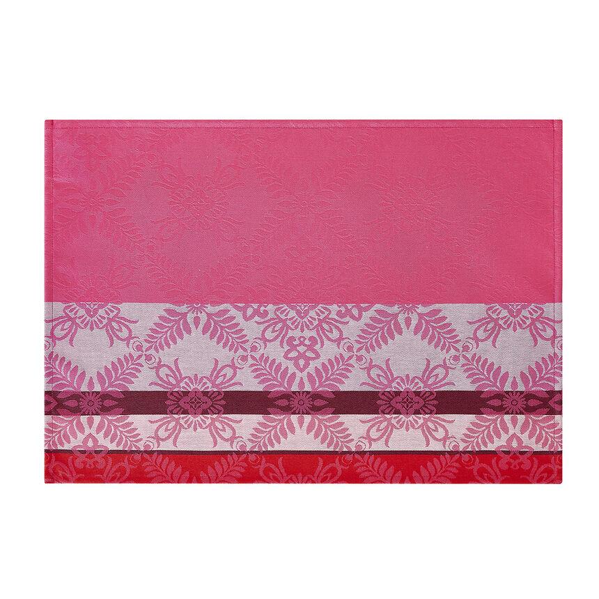 Coated placemat Mumbai Enduit Pink 50x36 100% cotton, , hi-res image number 2