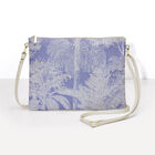 Pouch Paysage Blue 20x15 100% cotton, acrylic coating. Garnish: Cattle leather, , hi-res image number 1