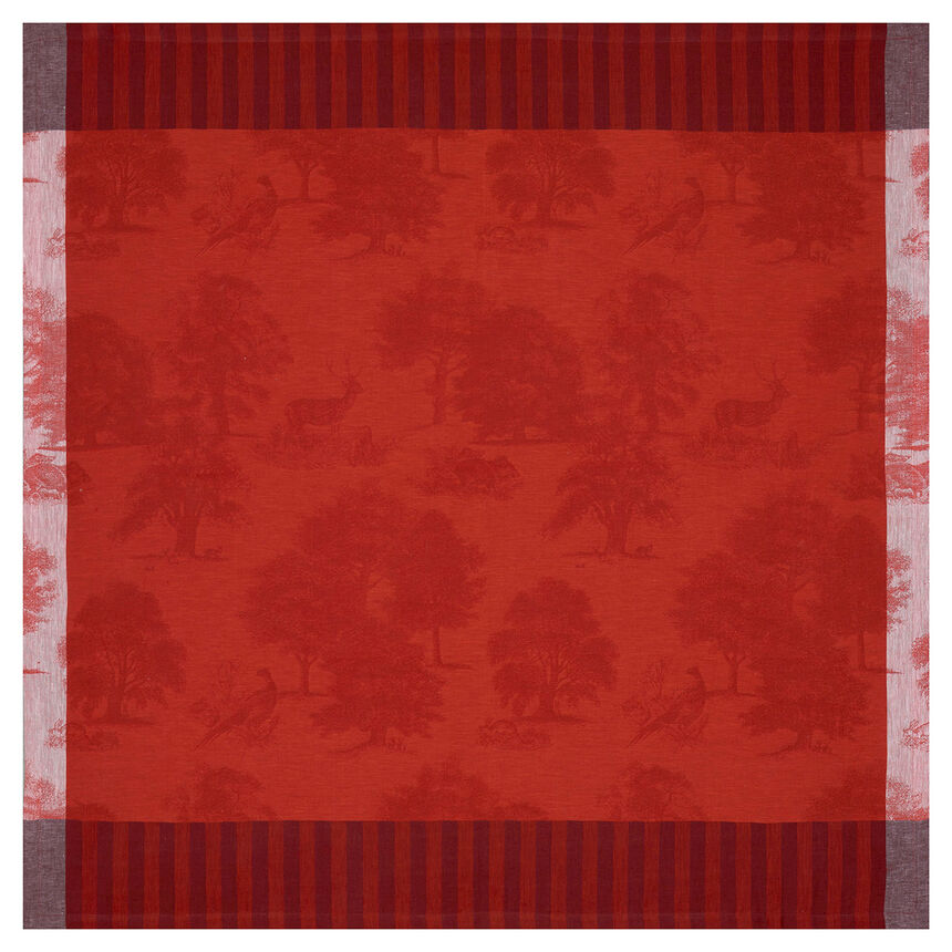 Tablecloth Souveraine  Red &Oslash;175 100% linen, , hi-res image number 4