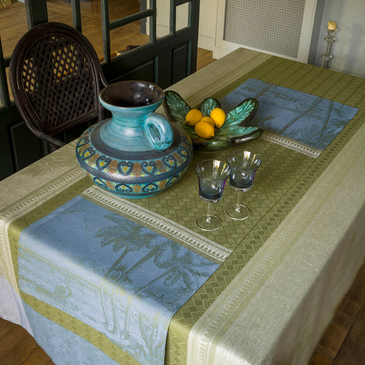 Table runners Linen, Cotton Coated - Made in France | Le