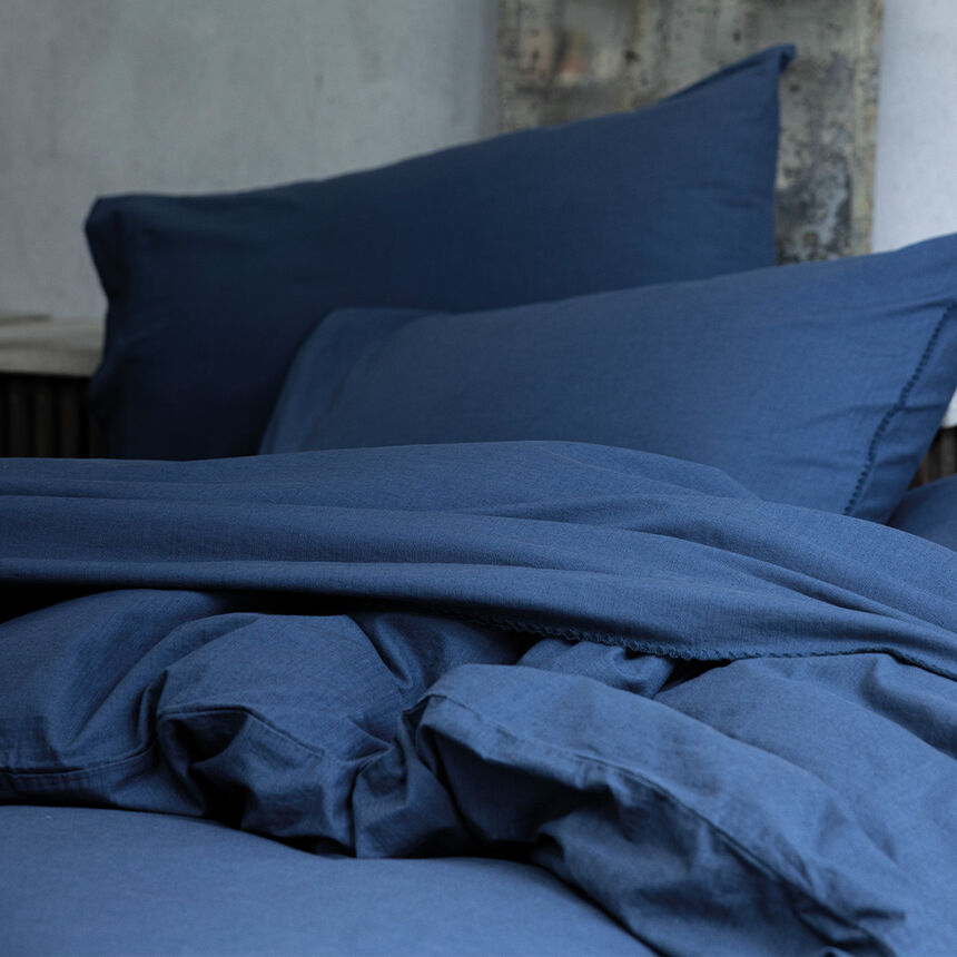 Pillowcase Eclat Blue 40X80 100% cotton, , hi-res image number 3
