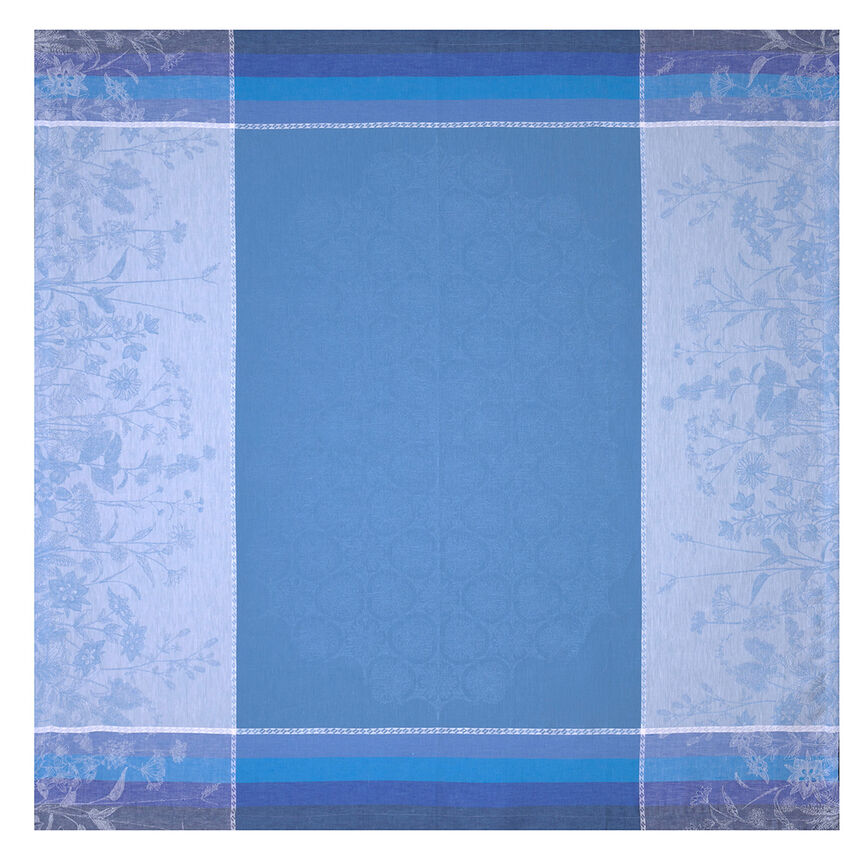 Tablecloth Instant Bucolique Blue 175x175 100% linen, , hi-res image number 1