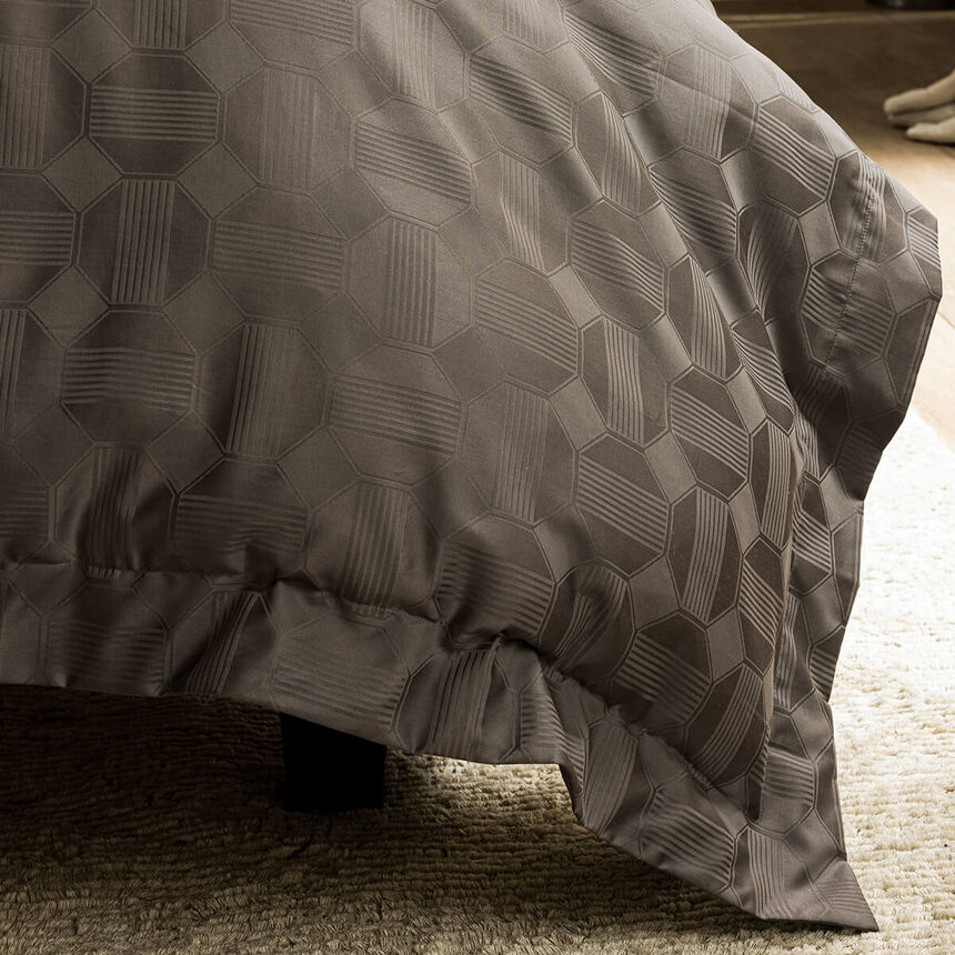 Duvet cover Palacio Dark grey 135X200 100% cotton, , hi-res image number 1