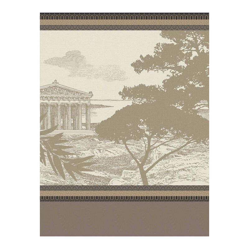 Tea towel Voyage en Grèce Beige 60x80 100% cotton, , hi-res image number 0