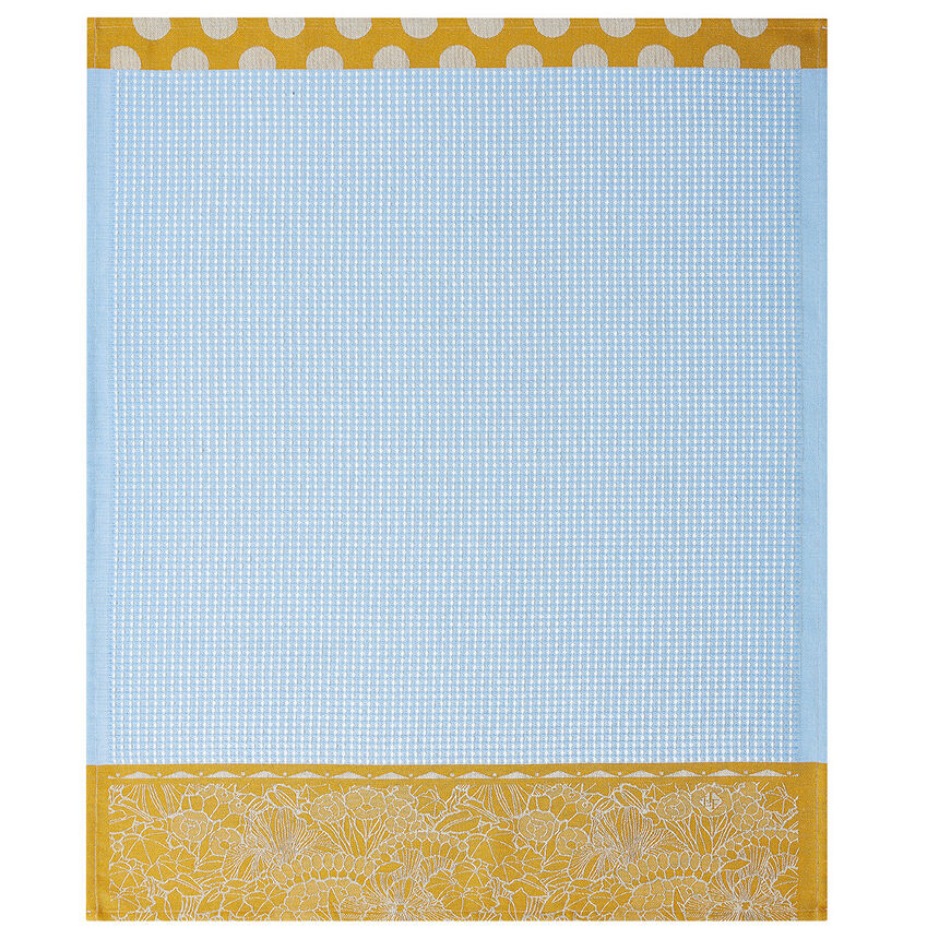 Hand towel Salade d'&eacute;t&eacute; Blue 60x80 100% cotton, , hi-res image number 0