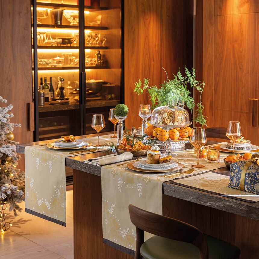 Runner F&eacute;erie Yellow 50x150 100% cotton, , hi-res image number 0