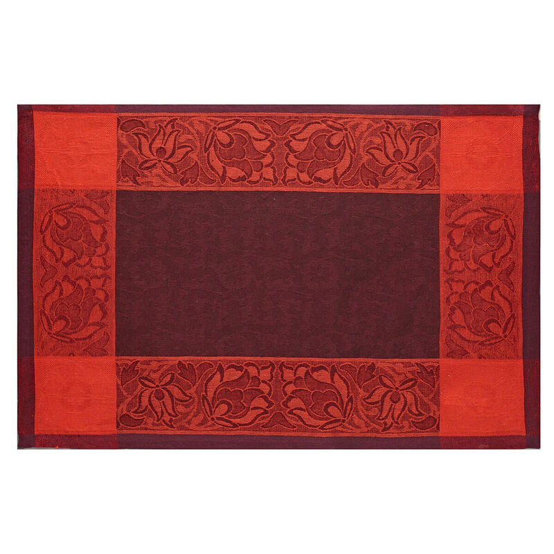 Placemat Ottomane Burgundy 54x38 100% linen, , hi-res image number 0