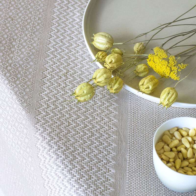 Tablecloth Slow Life Sesame 150x260 89% cotton / 11% linen, , hi-res image number 3