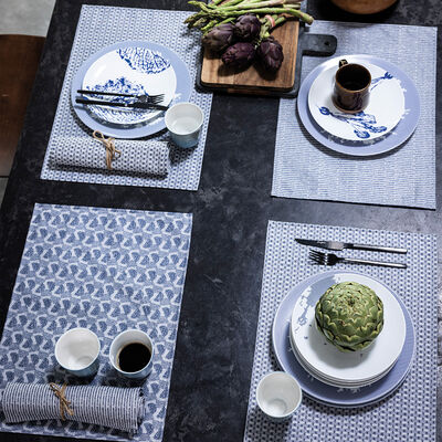 Coated placemat Empreintes Rayures Cotton,  Coated placemat Empreintes Rayures Cotton
