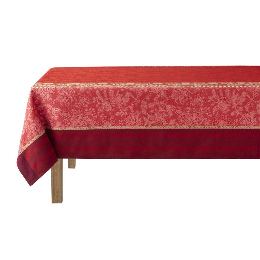 Coated tablecloth Gipsy Red 175x175 100% cotton, , hi-res image number 1