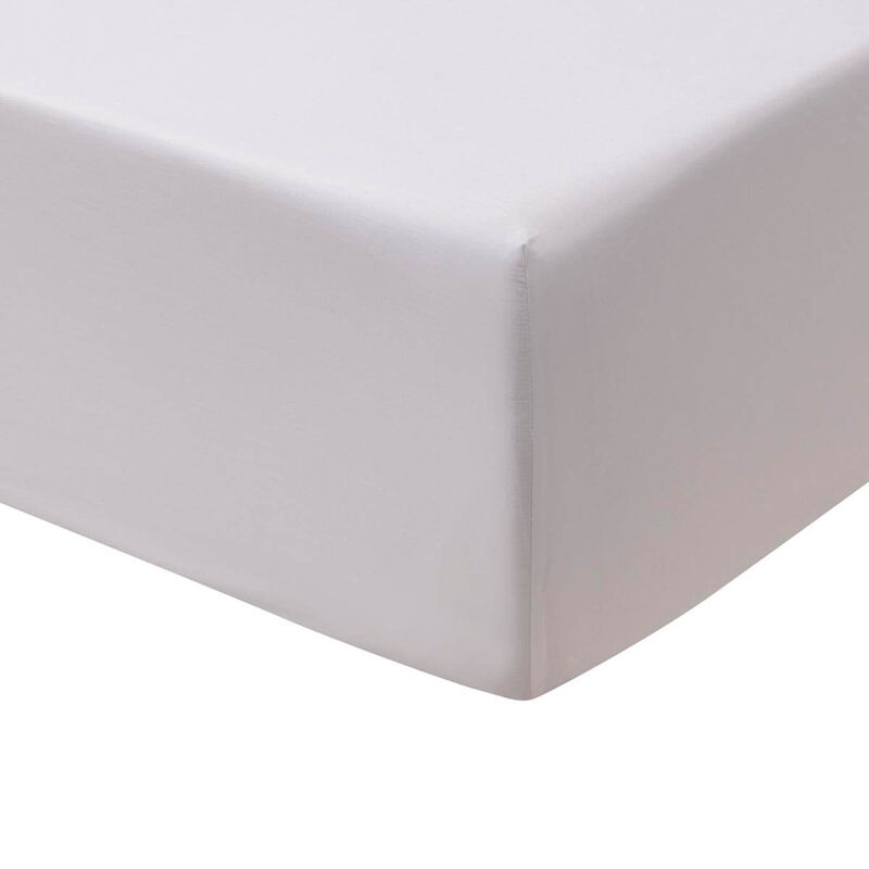 Fitted sheets Feuilles en scène White 100X200X35 100% cotton, , hi-res image number 0