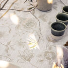 Tablecloth &Eacute;t&eacute; Indien Beige 120x120 100% linen, , hi-res image number 0
