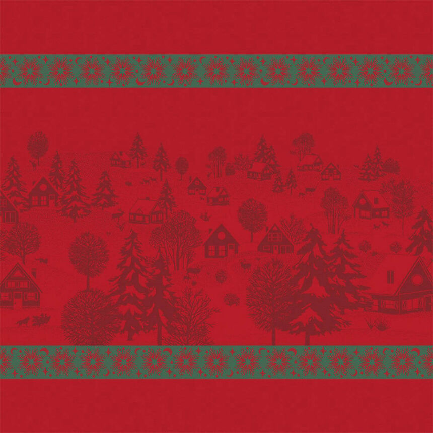 Napkin Sous les &eacute;toiles Red 55x55 100% cotton, , hi-res image number 1