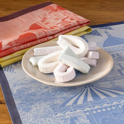 Tea towel Promenade parisienne Yellow 60x80 100% cotton