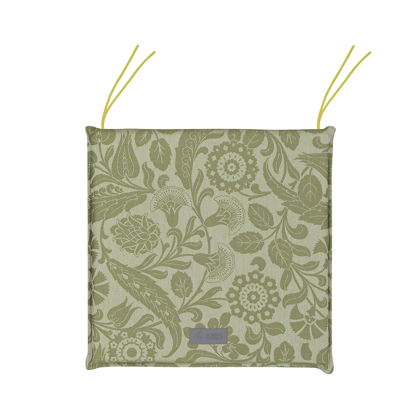 Chair cushion Voyage Iconique Green 40x40 100% cotton, , hi-res image number 0