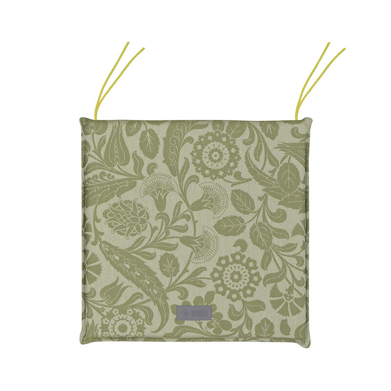 Chair cushion Voyage Iconique Green 40x40 100% cotton, , hi-res image number 0