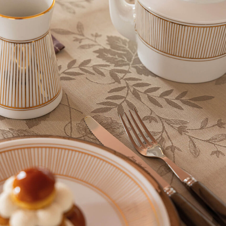 Tablecloth Manor lane Beige 175x175 100% cotton, , hi-res image number 2