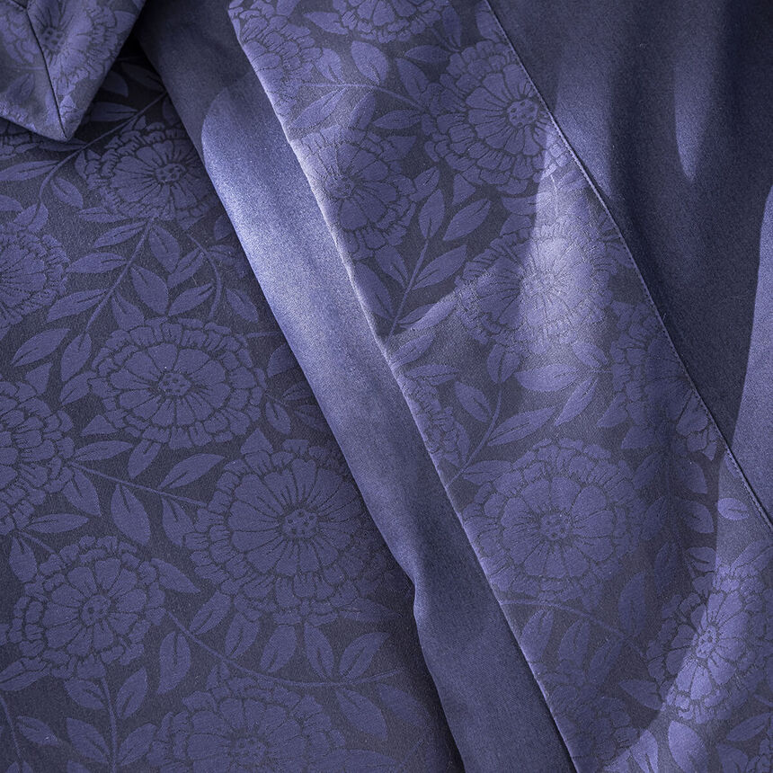 Flat sheet Flora Dark blue 240X300 100% cotton, , hi-res image number 1