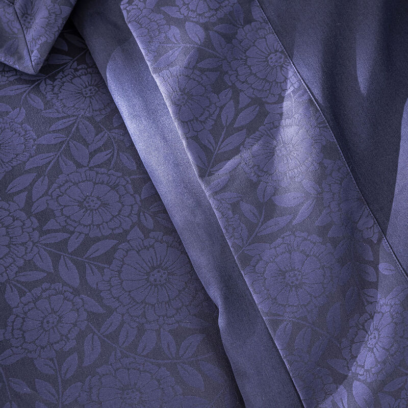 Flat sheet Flora Dark blue 240X300 100% cotton, , hi-res image number 1