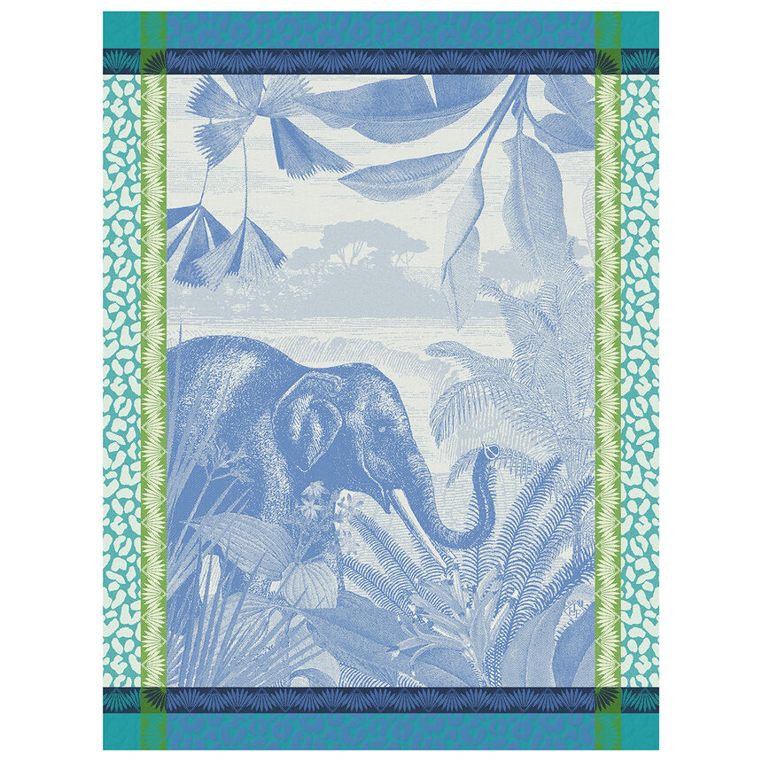 Tea towel Sinhar&acirc;ja Blue 60x80 100% cotton, , hi-res image number 0