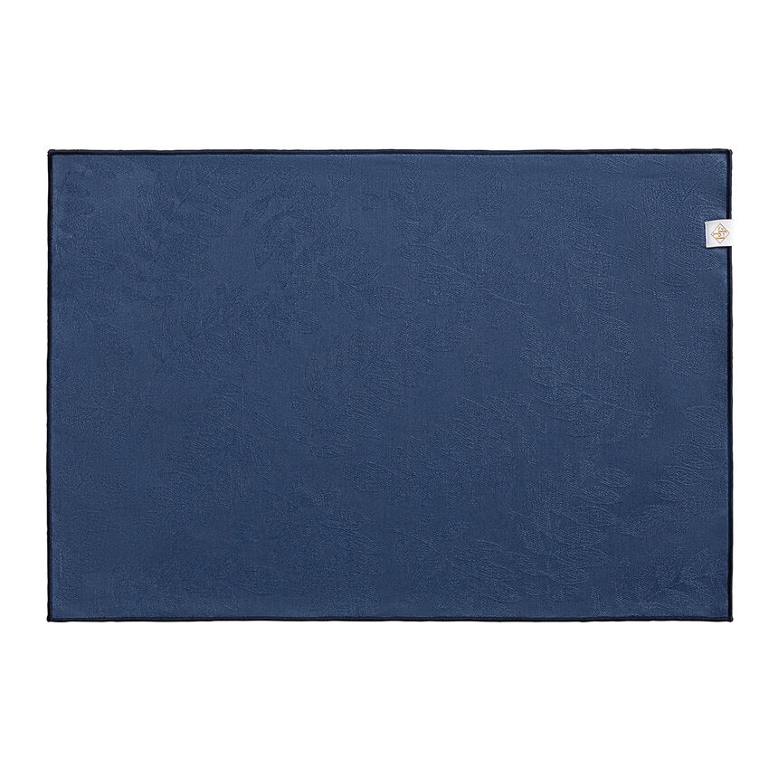 Coated placemat Vegetal mood avec surjet bourdon Blue 46x32 100% cotton, , hi-res image number 0