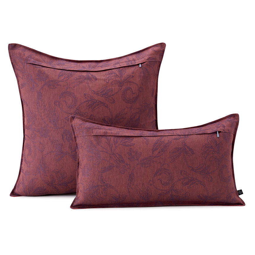 Cushion cover Symphonie Baroque Maroon 48x27 100% linen, , hi-res image number 2