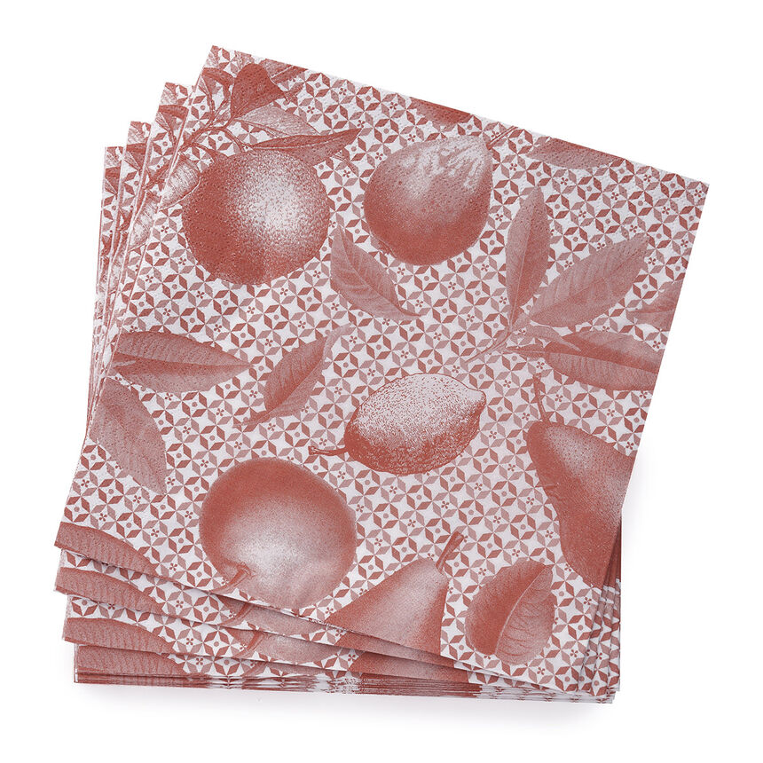 Paper napkin Arri&egrave;re-pays Pink 40x40 100% cotton, , hi-res image number 1