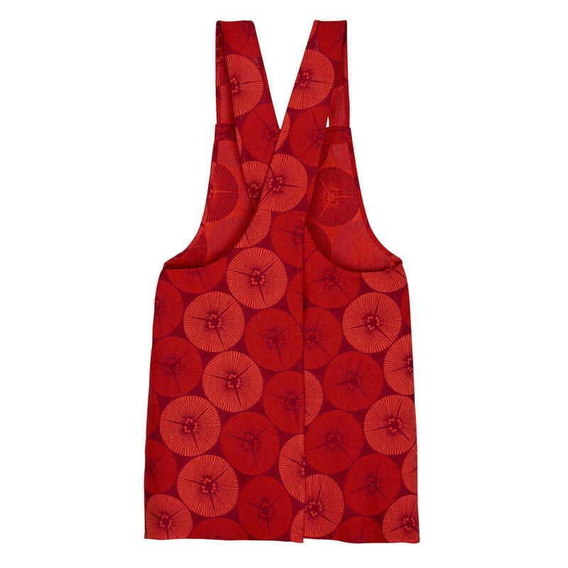 Apron Yukata Red 100% cotton, , hi-res image number 2