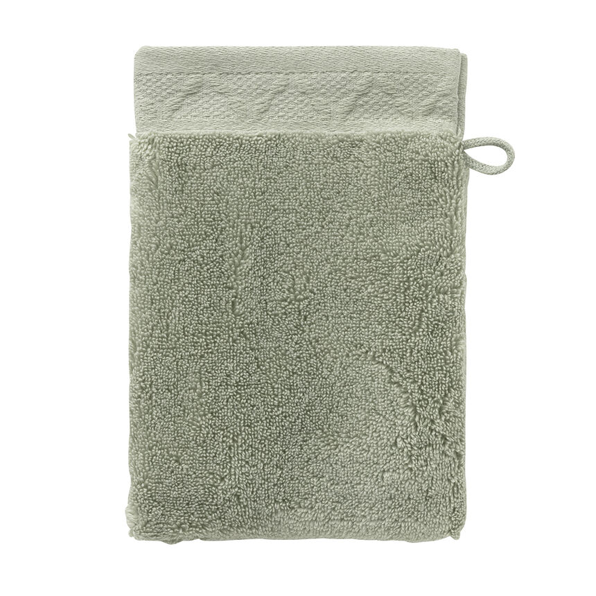 Wash mitt Caresse Green 15x22 100% cotton, , hi-res image number 0