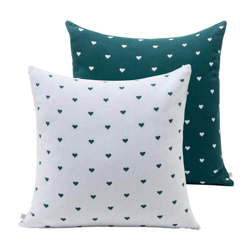 Cushion cover Vagabonde Green 30x50 100% cotton, , hi-res image number 0