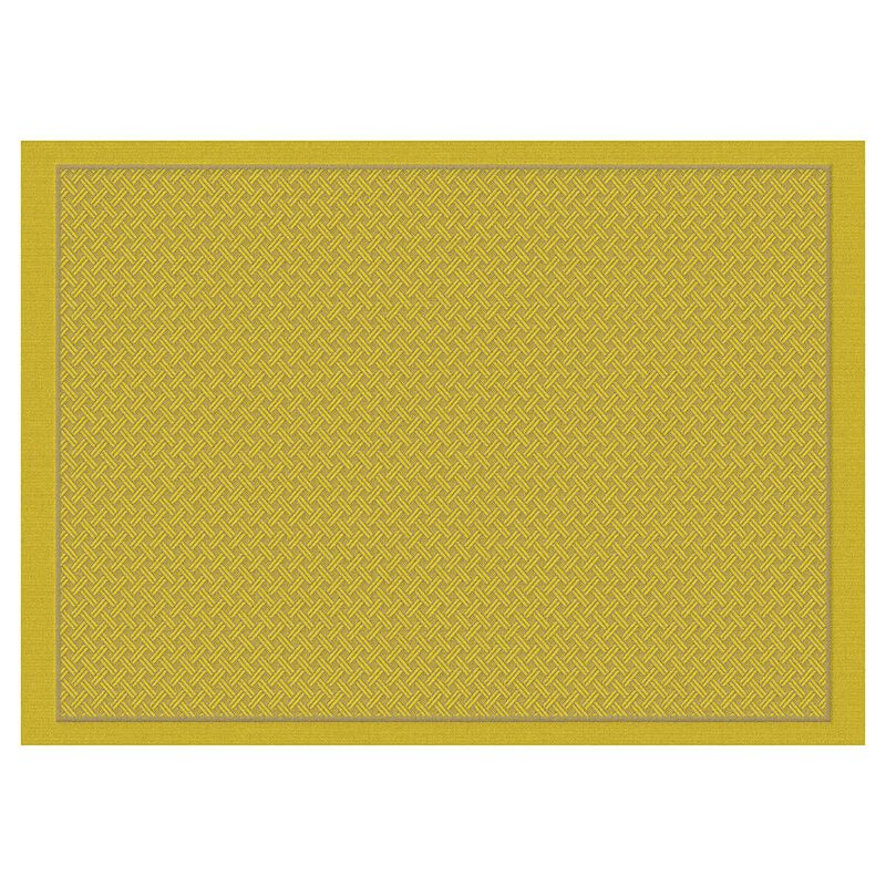 Coated placemat Osmose Tressage Pollen 50x36 100% cotton, , hi-res image number 1