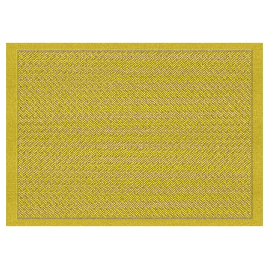 Coated placemat Osmose Tressage Pollen 50x36 100% cotton, , hi-res image number 1