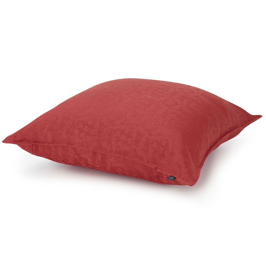 Cushion cover Ottomane Fresque Burgundy 50x50 100% linen, , hi-res image number 3