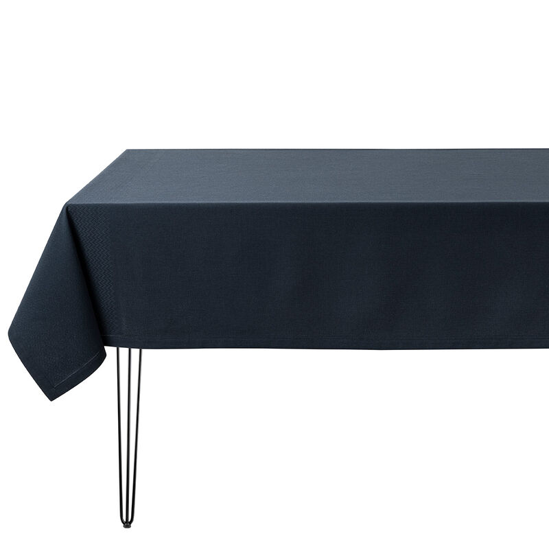 Tablecloth Slow Life re-use Blue 145x150 52% Cotton, 45% Recycled Polyester, 3% Other fibres, , hi-res image number 2