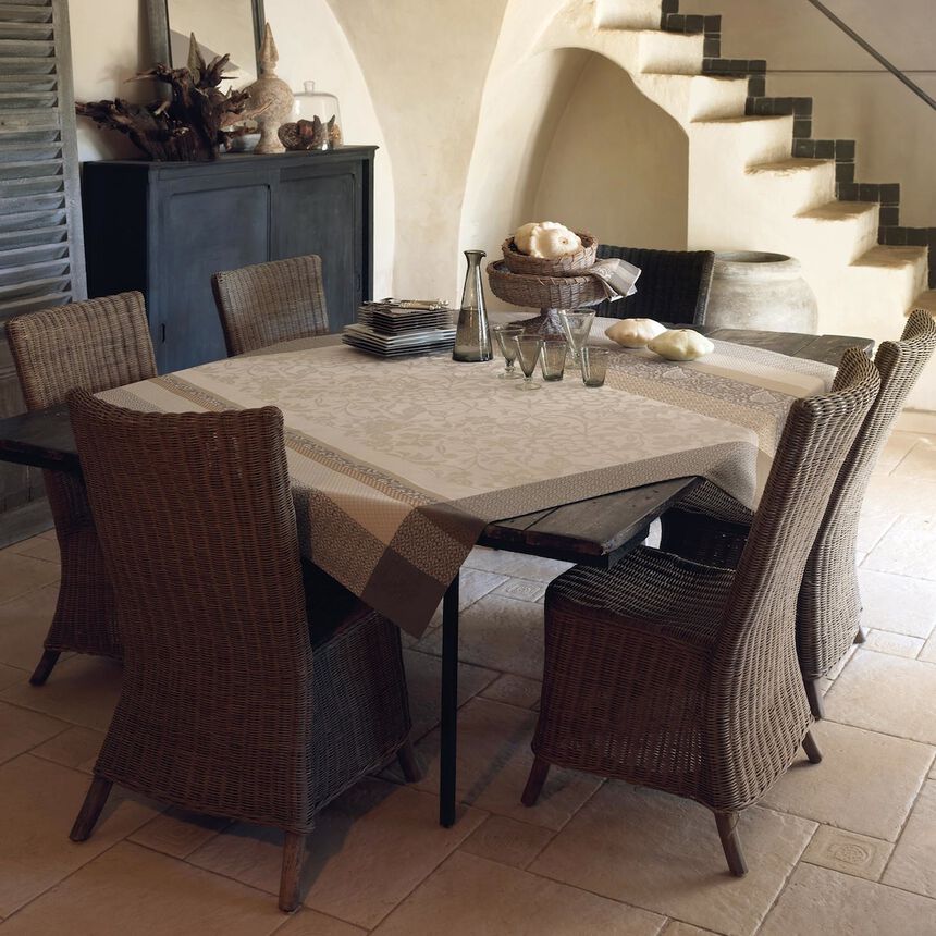 Small square Provence Beige 120x120 100% cotton, , hi-res image number 0