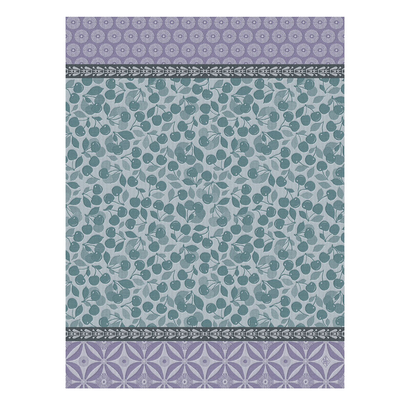 Tea towel Cerises Blue 60x80 100% cotton, , hi-res
