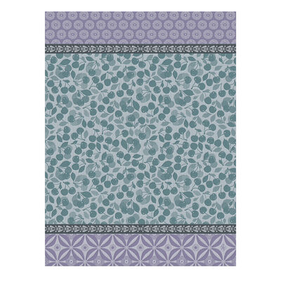 Tea towel Cerises Blue 60x80 100% cotton,  Tea towel Cerises Blue 60x80 100% cotton