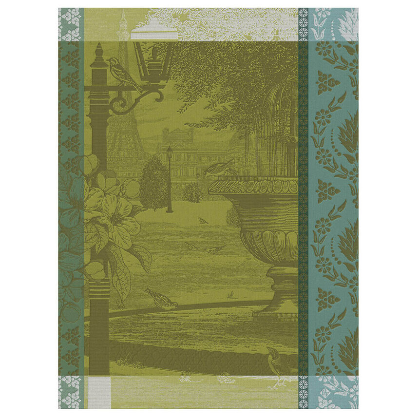 Tea towel Jardin Parisien Green 60x80 100% cotton, , hi-res image number 0
