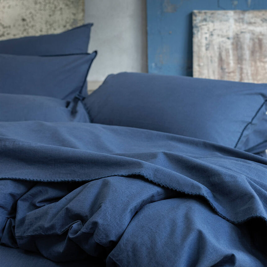 Flat sheets Eclat Blue 240X300 100% cotton, , hi-res image number 0