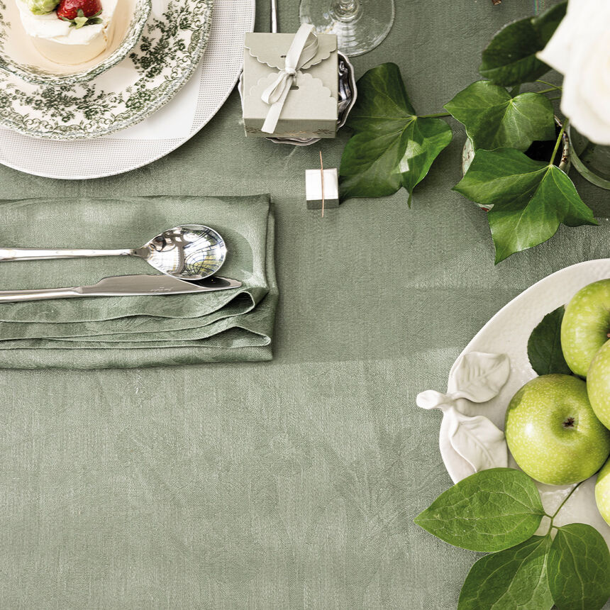Tablecloth Tivoli Green 175x175 100% linen, , hi-res image number 4