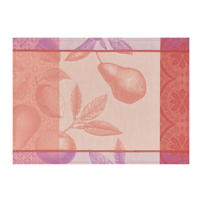 Coated placemat Arri&egrave;re-pays Coated Pink 50x36 100% cotton