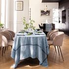 Tablecloth À l'orangerie Blue 175x175 100% linen, , hi-res image number 0