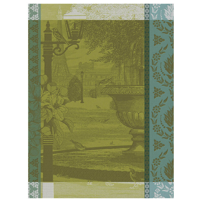 Tea towel Jardin Parisien Green 60x80 100% cotton, , hi-res image number 0