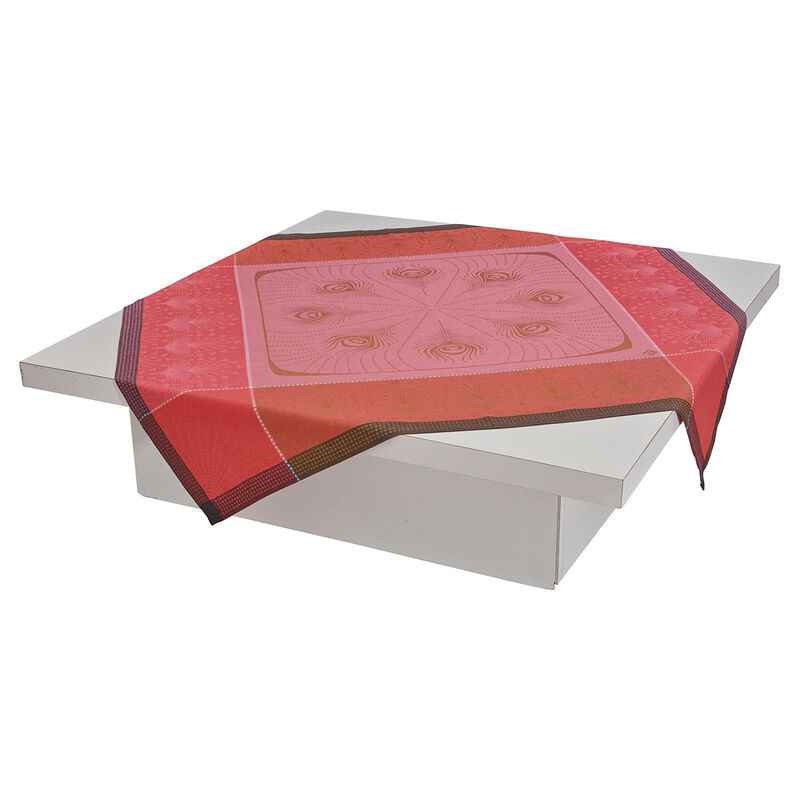 Tablecloth Cabaret Flamingo 175x175 100% linen, , hi-res image number 1