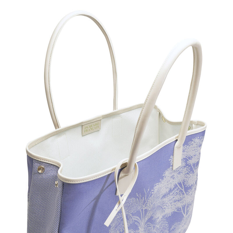 Shoulder bag Paysage Blue 100% cotton, acrylic coating. Garnish: Cattle leather, , hi-res image number 4