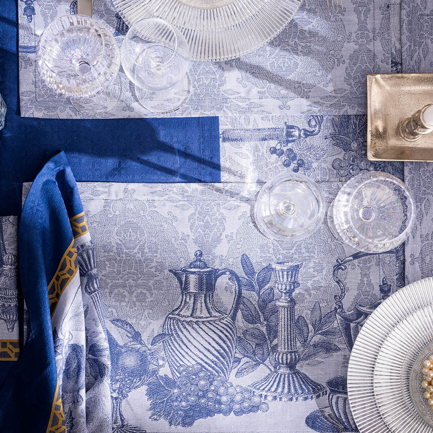 Placemat Festin Blue 50x36 100% cotton, , hi-res image number 0